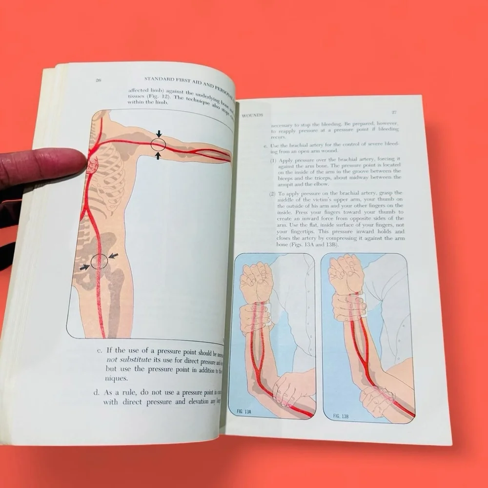 Vintage 1973 Red Cross First Aid & Personal Safety Book Illustrated Guide